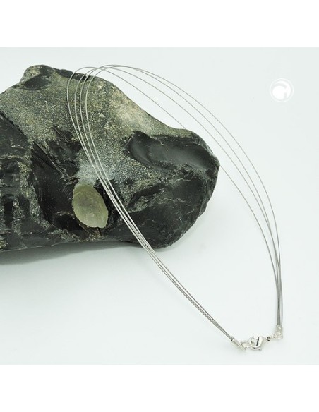 necklace 4x coated steel wire 40cm