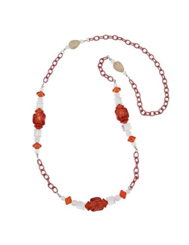 necklace stone-pearl anchor chain 90cm