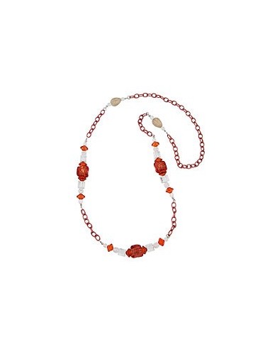 necklace stone-pearl anchor chain 90cm