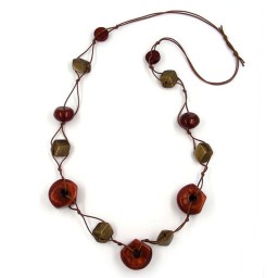 necklace copper-brown vintage-brass 90cm