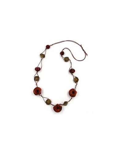 necklace copper-brown vintage-brass 90cm