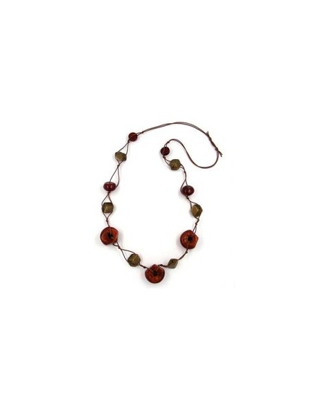 necklace copper-brown vintage-brass 90cm