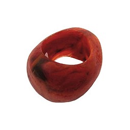 scarf bead red black marbled 33mm