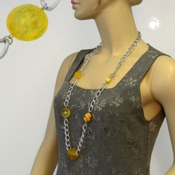 necklace curb chain beads 95cm