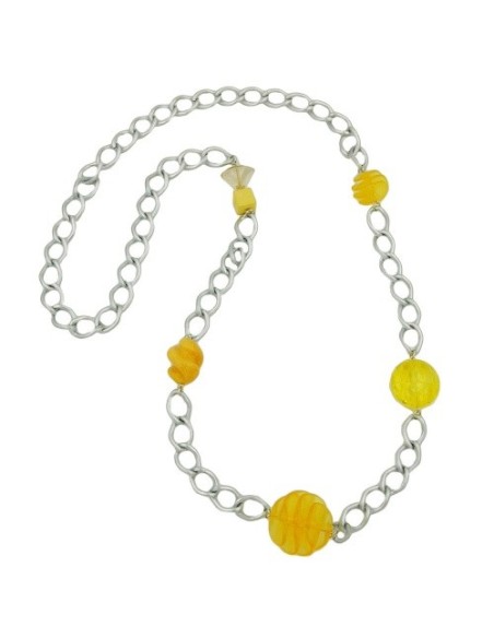 necklace curb chain beads 95cm
