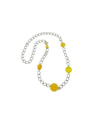 necklace curb chain beads 95cm