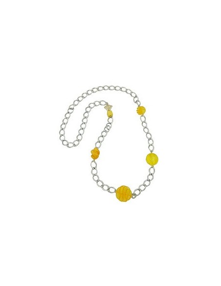 necklace curb chain beads 95cm