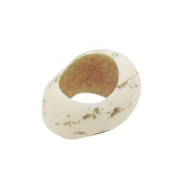 scarf bead ivory coloured 33mm