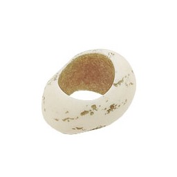 scarf bead ivory coloured 33mm