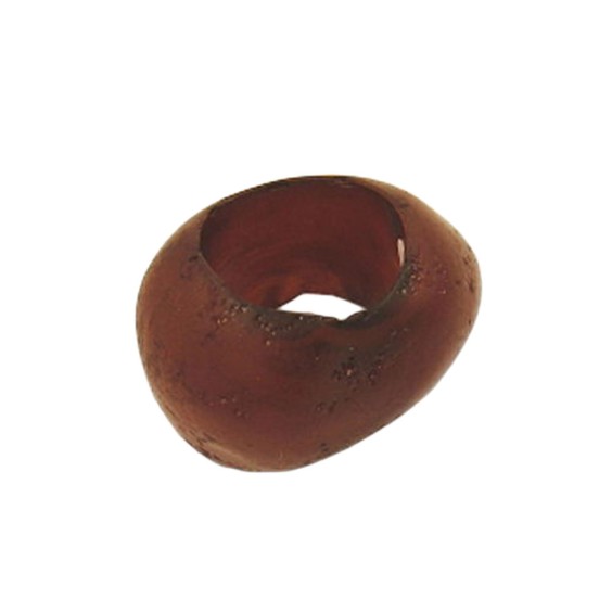 scarf bead dark brown 33mm