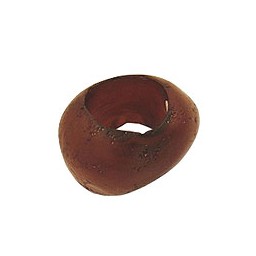 scarf bead dark brown 33mm