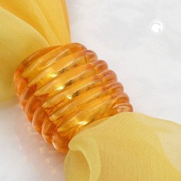 scarf bead spiral marking orange transparent 35mm