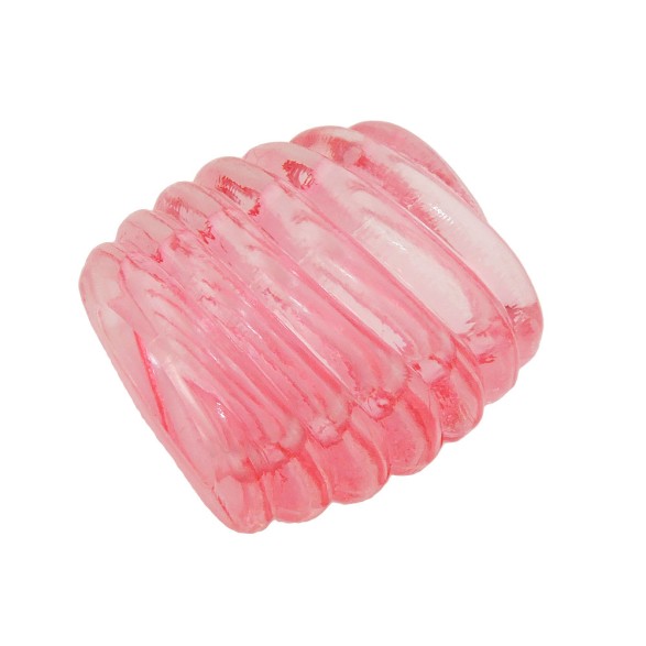 scarf bead spiral marking pink transparent 35mm