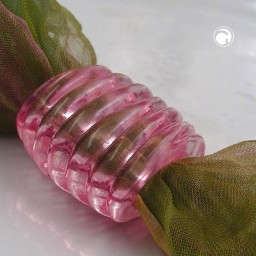 scarf bead spiral marking pink transparent 35mm