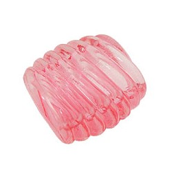 scarf bead spiral marking pink transparent 35mm