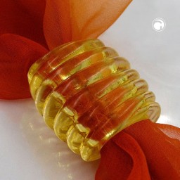 scarf bead spiral marking yellow transparent 35mm