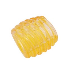 scarf bead spiral marking yellow transparent 35mm