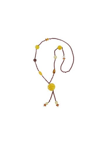 necklace yellow spiral pearl 90cm