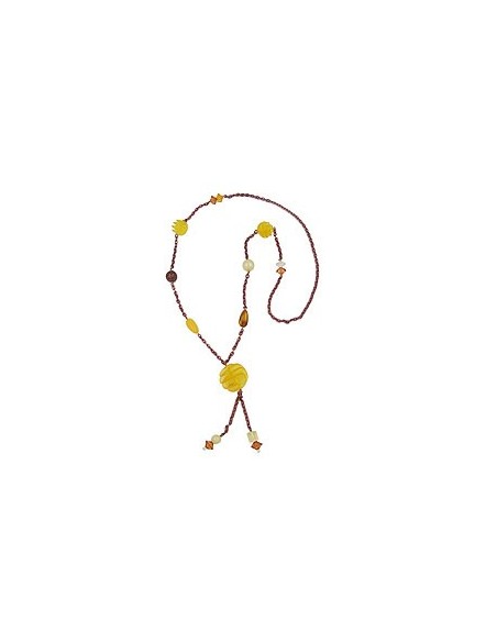 necklace yellow spiral pearl 90cm