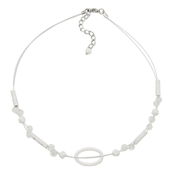 necklace white oval ring transparent