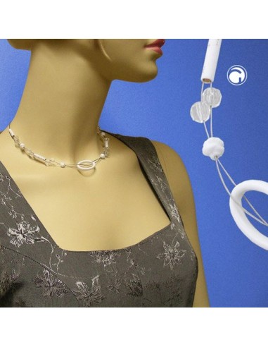necklace white oval ring transparent