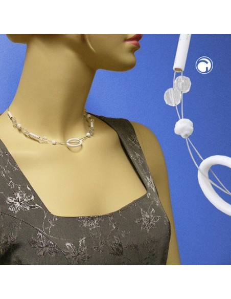 necklace white oval ring transparent