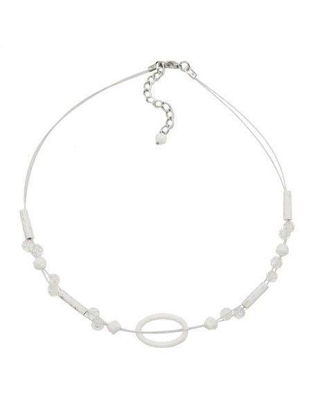 necklace white oval ring transparent