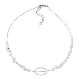 necklace white oval ring transparent