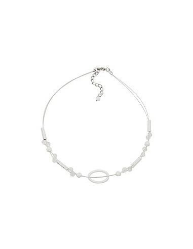necklace white oval ring transparent