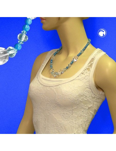 necklace light-blue turquoise 55cm