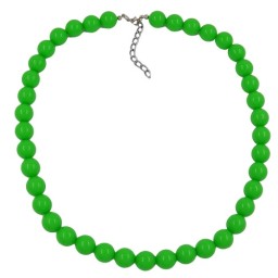 necklace beads 12mm green 50cm