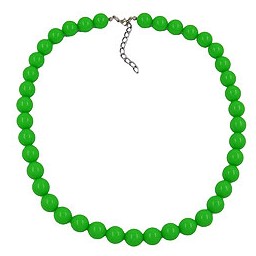 necklace beads 12mm green 50cm