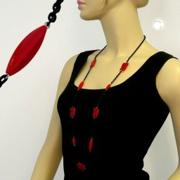 necklace red-silk beads 100cm