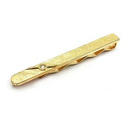 tie pin gold plated cubic zirconia