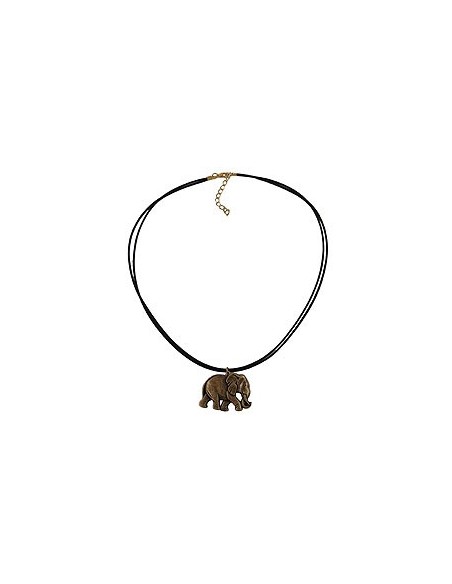 necklace elephant black-gold-coloured