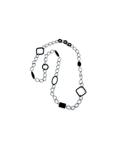 necklace black curb chain 100cm