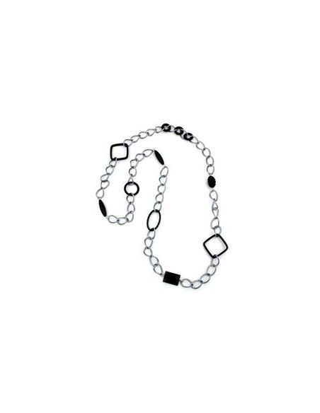 necklace black curb chain 100cm