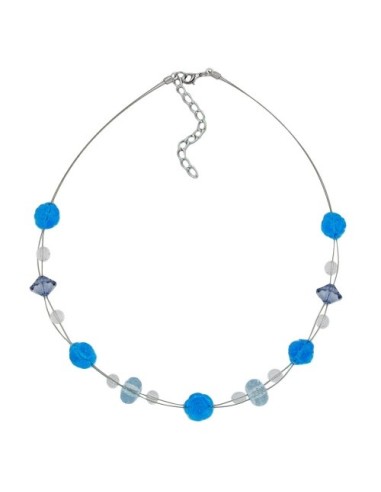 necklace flower bead turquoise