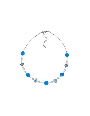 necklace flower bead turquoise