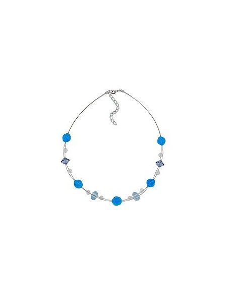 necklace flower bead turquoise