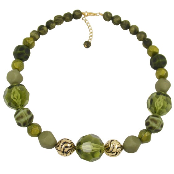 necklace green beads 50cm