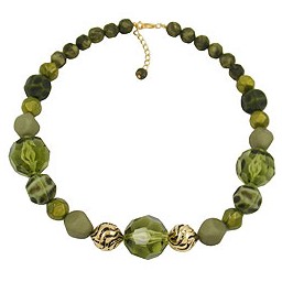 necklace green beads 50cm