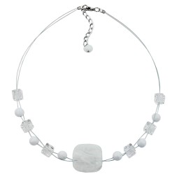 necklace white-transparent 42cm