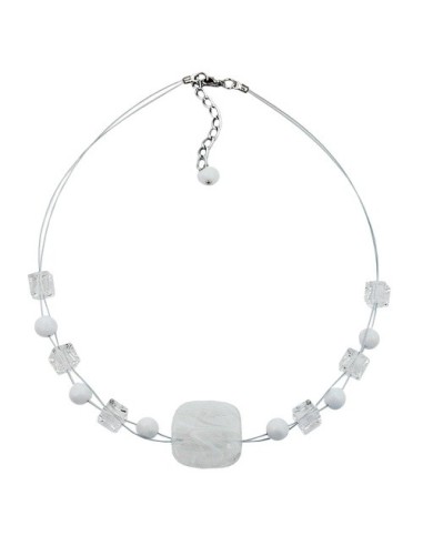 necklace white-transparent 42cm