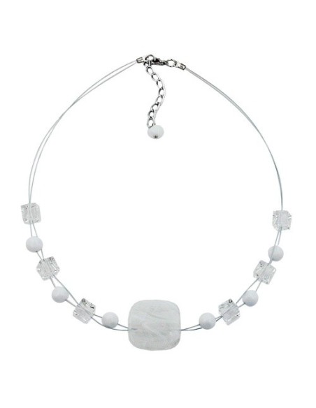 necklace white-transparent 42cm