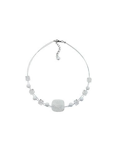 necklace white-transparent 42cm