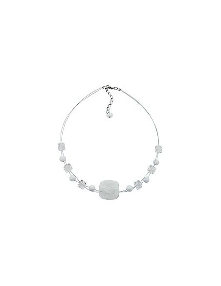 necklace white-transparent 42cm