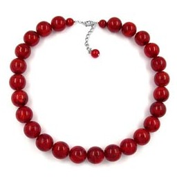 necklace beads 18mm dark-red