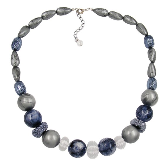 necklace crash-beads grey 55cm