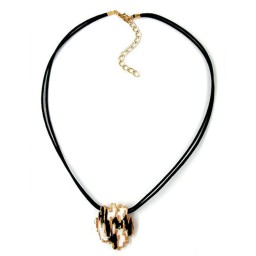 necklace bark black/white/gold-colours